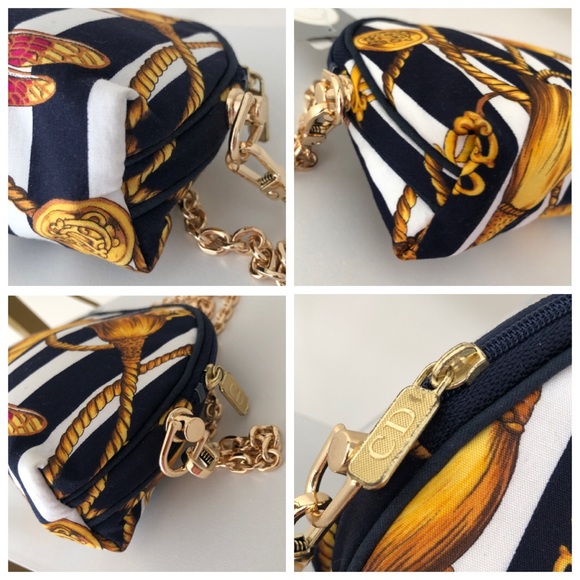 Dior Rare Vintage Logo Tassel Cosmetic Crossbody Bag - Picture 12 of 14